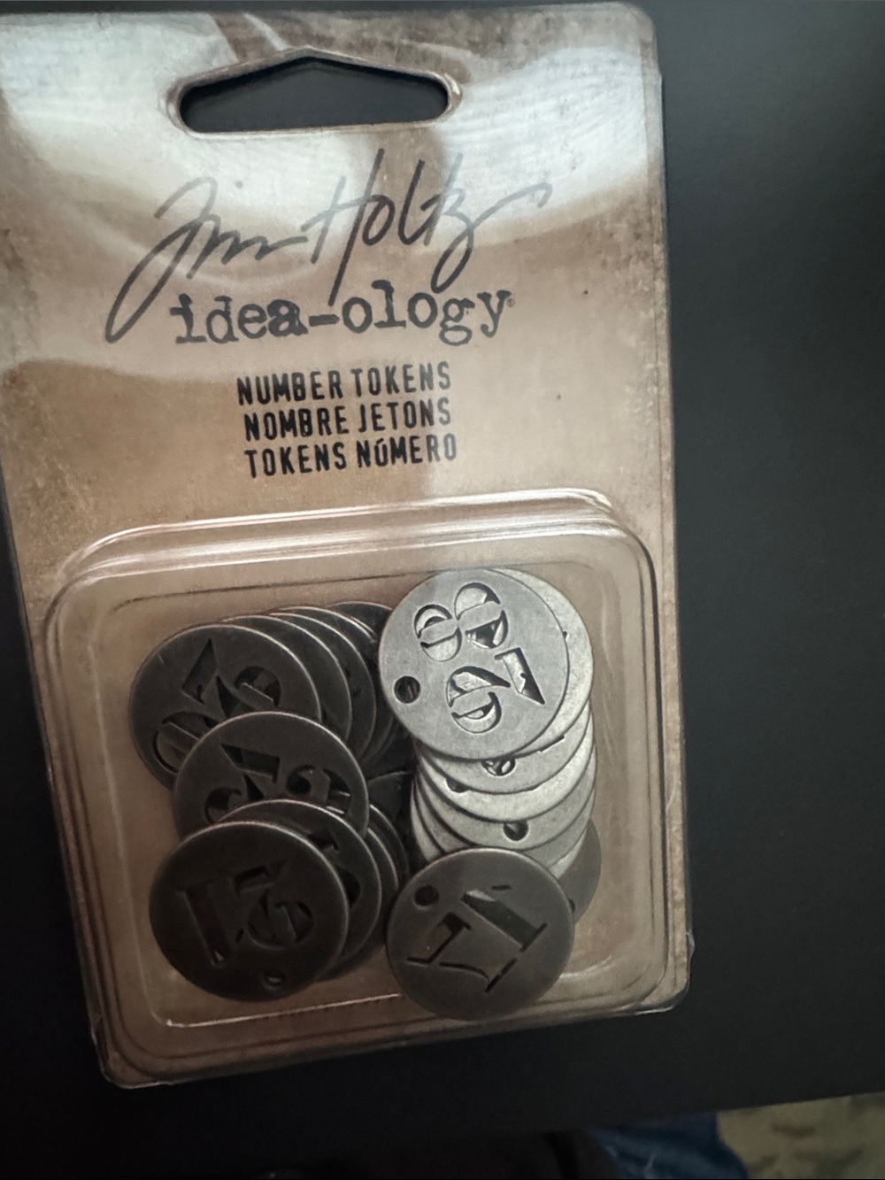 Idea-ology Metal Number Tim HoltzTokens - Silver
